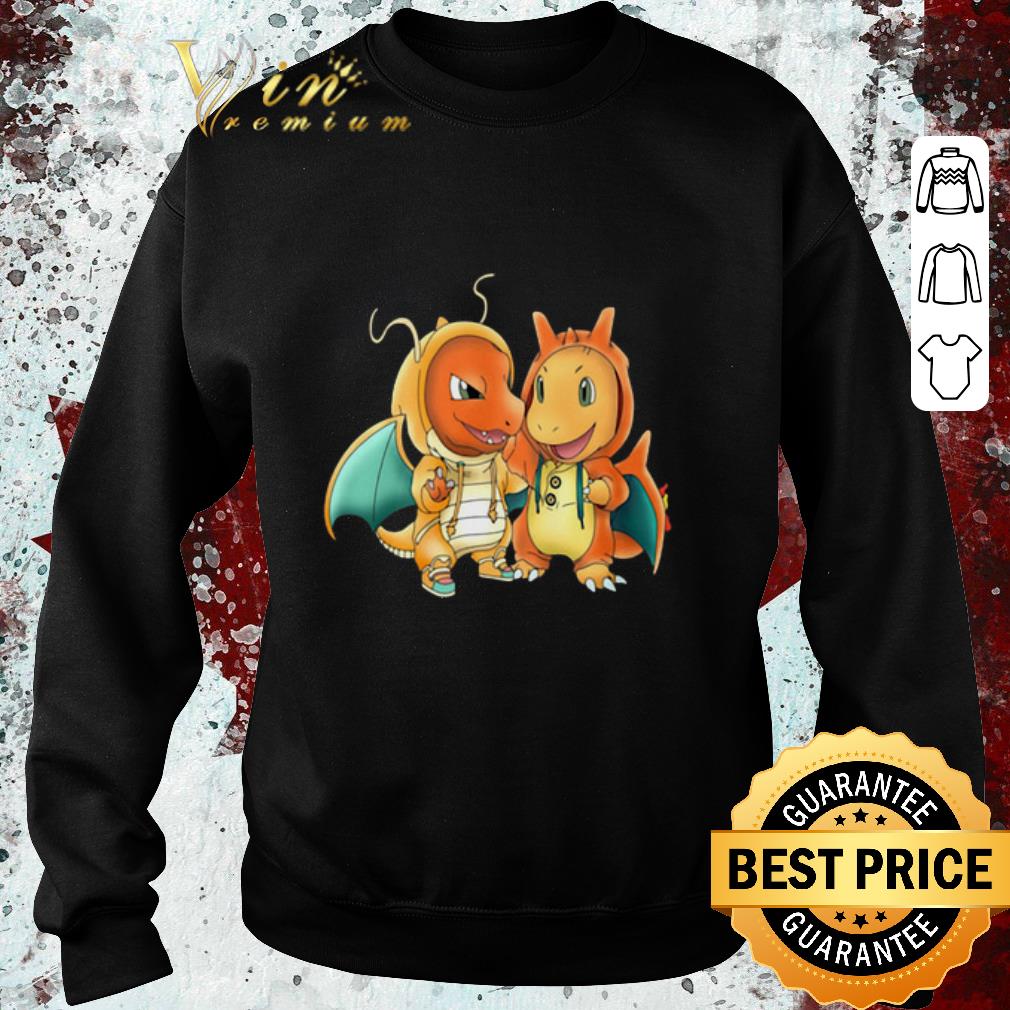 Funny Pokemon baby Charmander and Charizard shirt
