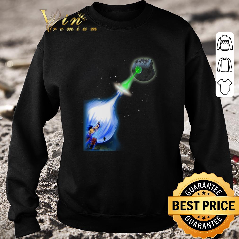 Funny Son Goku Kamehameha Death Star Wars shirt