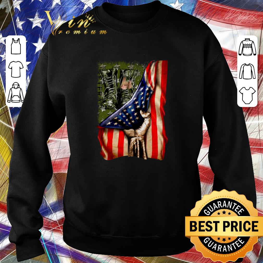 Funny Veteran your name American flag shirt