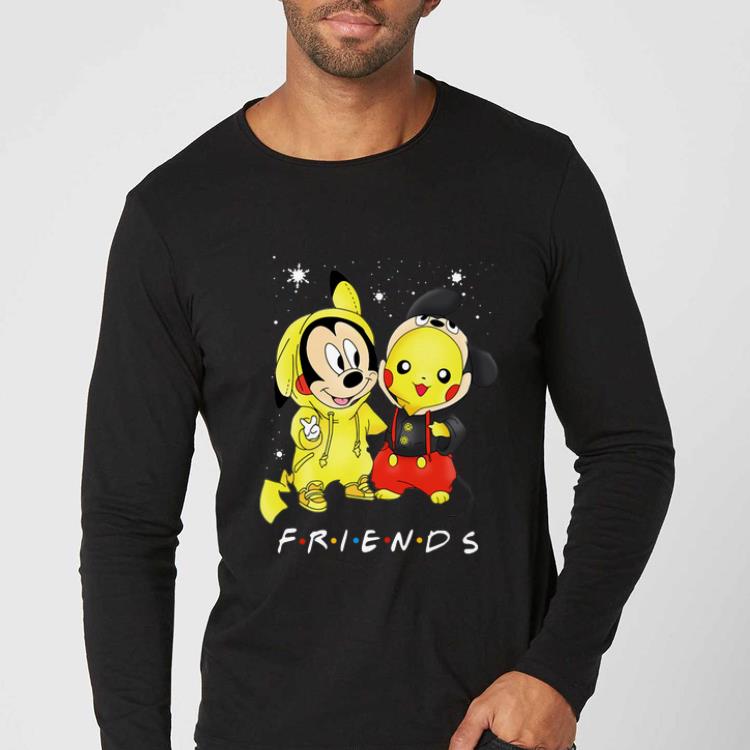 Great Friends Baby Mickey Mouse And Pikachu Christmas shirt