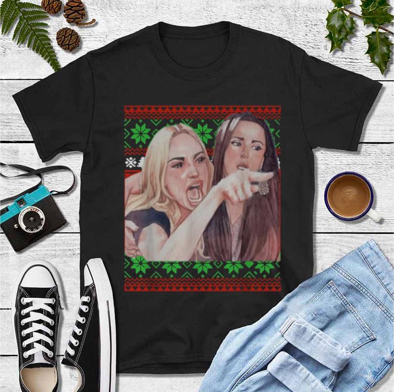 Great Woman yelling at cat Christmas shirt