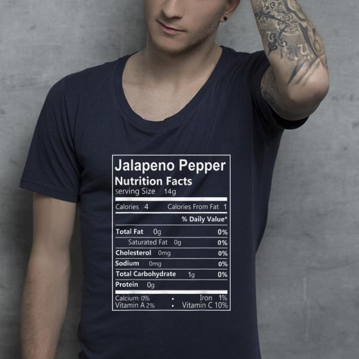 Hot Jalapeno Pepper Food Nutrition Facts Thanksgiving Costume shirt