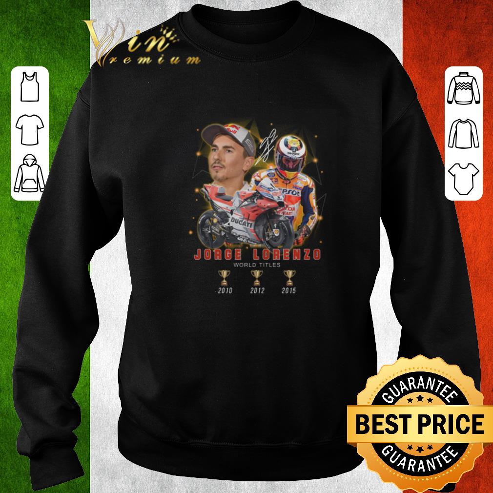 Hot Jorge Lorenzo 3 cup world titles signature shirt