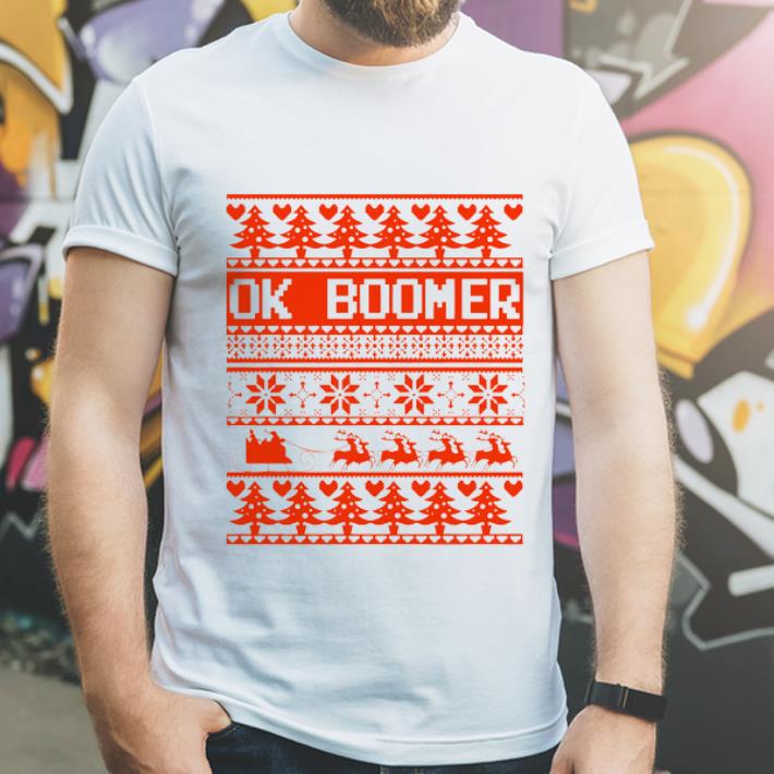 Hot Ok Boomer Ugly Christmas shirt