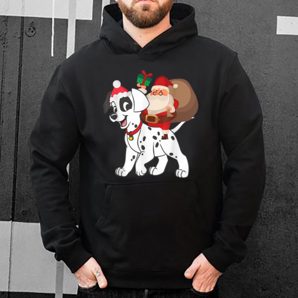 Hot Santa Riding Dalmatian Christmas Pajama Gift shirt