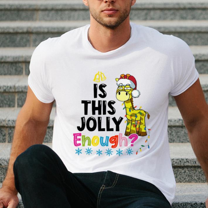 Hot is this jolly enough christmas Santa Giraffe shirt