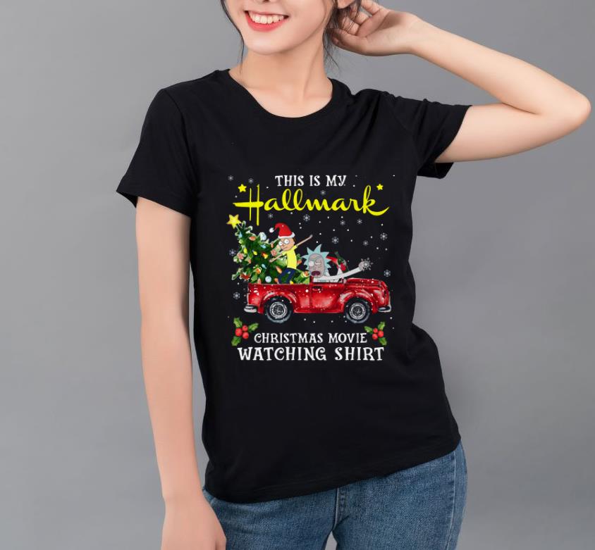 Hot this is hallmark christmas movie watching Rick and Morty shirt