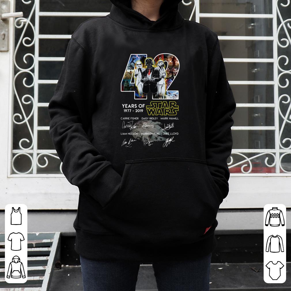 Nice 42 Years of Star Wars 1977 2019 Signatures shirt