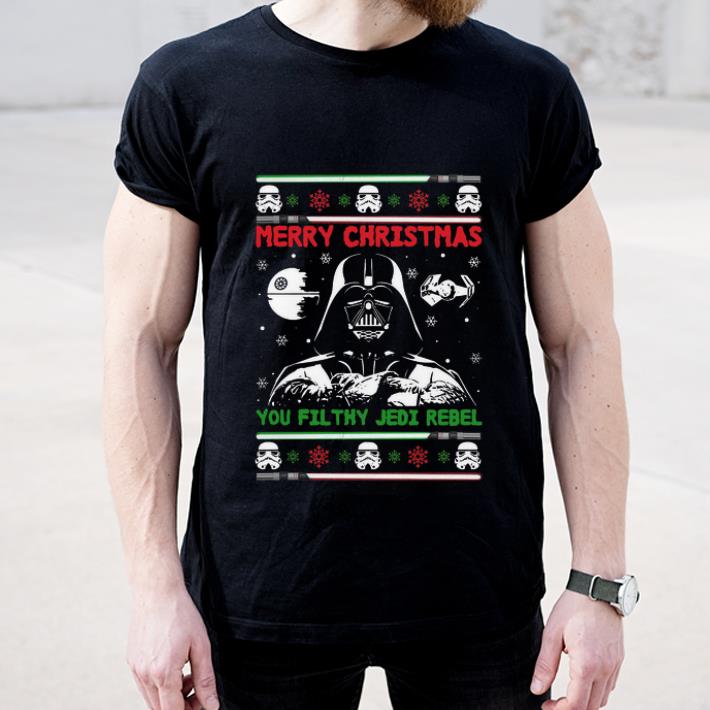 Nice Darth Vader Star Wars Merry Christmas You Filthy Jedi Rebel Ugly Christmas shirt