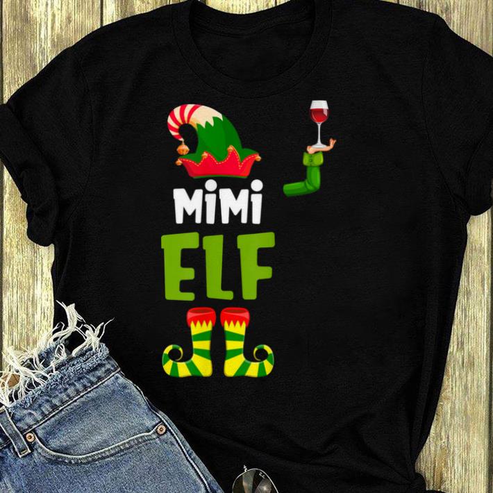 Nice Mimi Elf Matching Christmas Wine Lover shirt