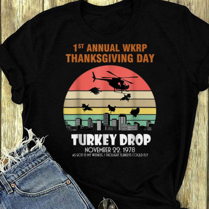 Nice Turkey Thanksgiving Wkrp-Turkey-Drop Vintage shirt