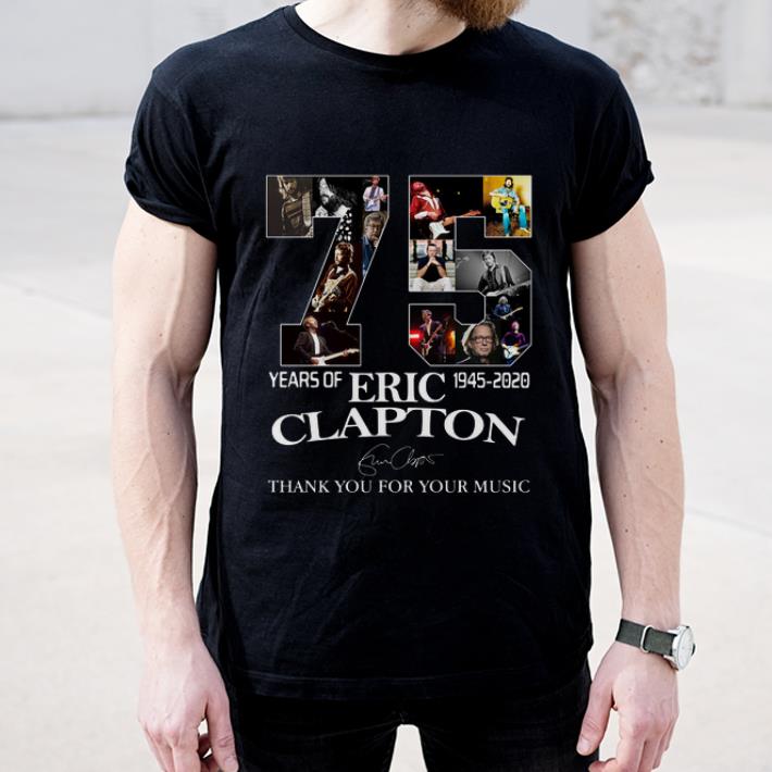 Official 75 Years of Eric Clapton thank you for your music signature shirt