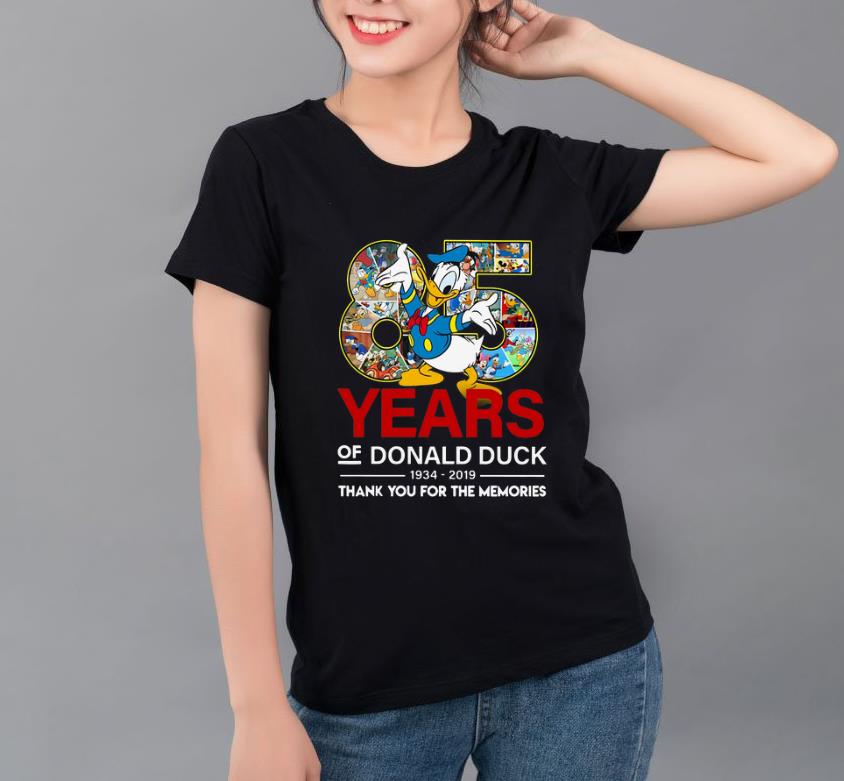 Official 85 Years Of Donald Duck 1934-2019 Thank You For The Memories shirt