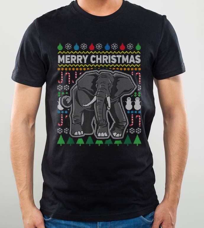 Official African Elephant Merry Christmas Ugly Xmas shirt