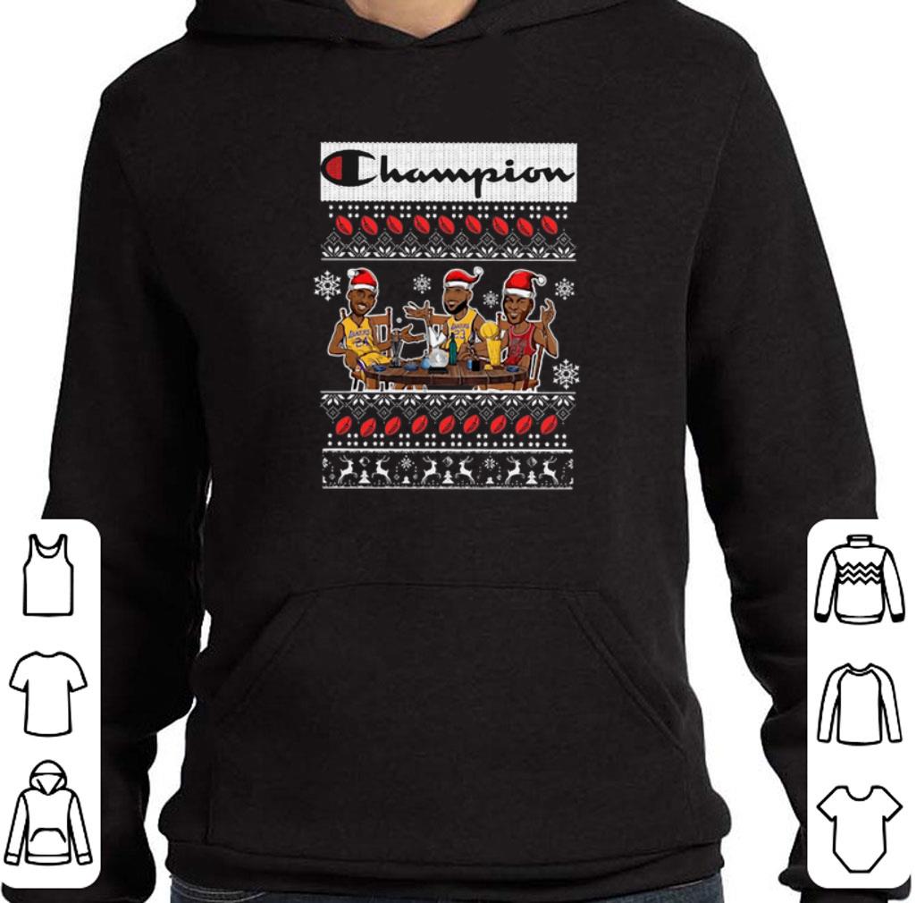 Official Champion Lebron James Kobe Bryant Michael Jordan ugly Christmas shirt