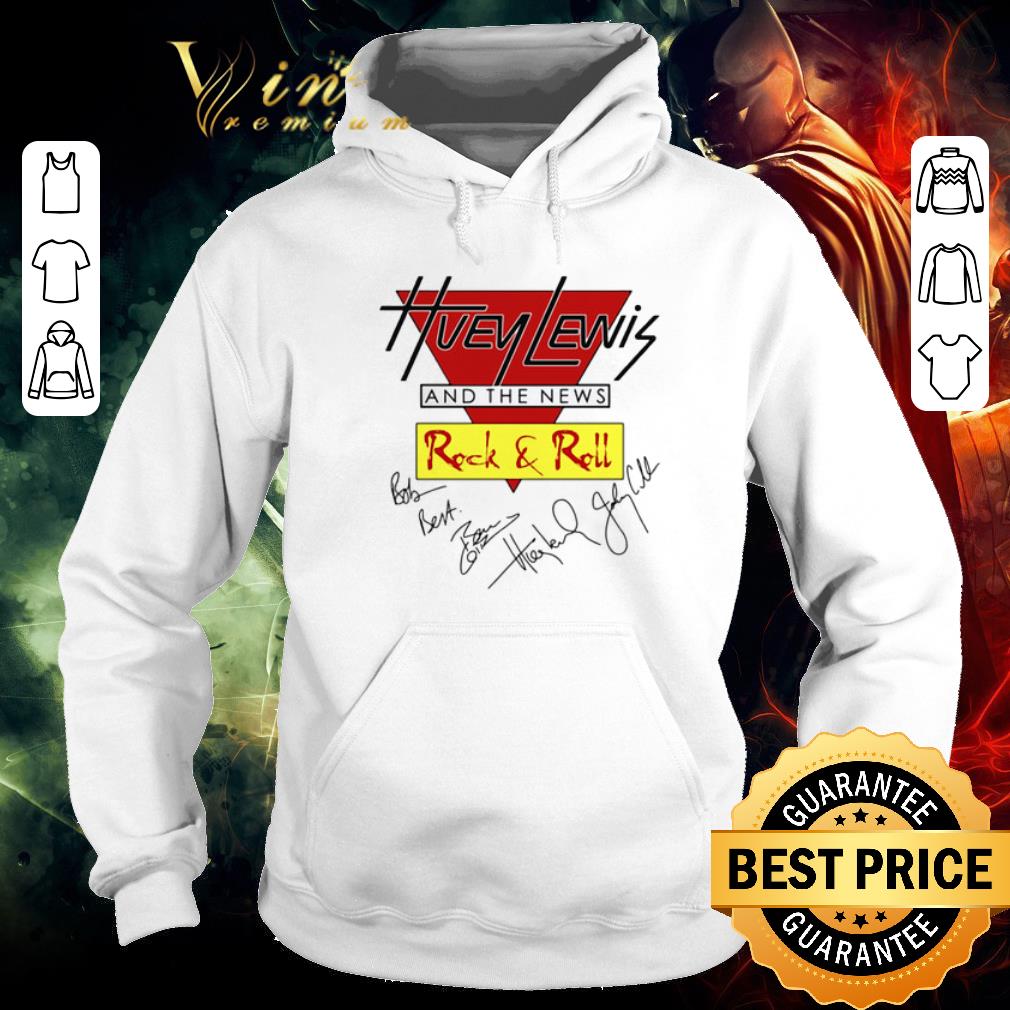 Official Huey Lewis and the news Rock & Roll signatures shirt 6 Official Huey Lewis and the news Rock & Roll signatures shirt