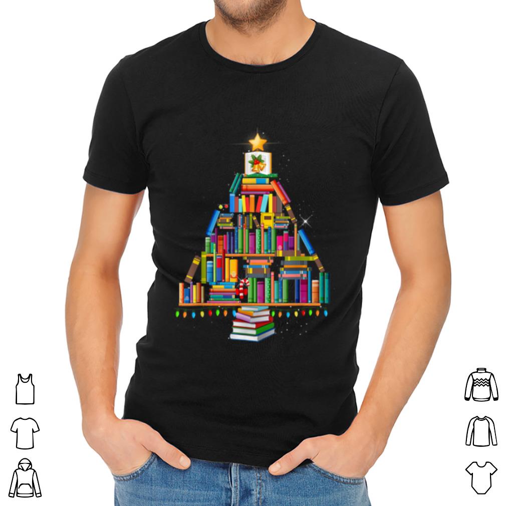 Official Merry Christmas Library Tree Gift For Book Lover Librarian shirt 2 Official Merry Christmas Library Tree Gift For Book Lover Librarian shirt 2