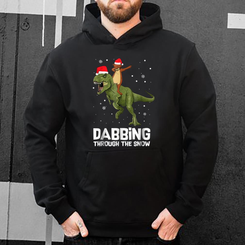 Official Otter Dabbing Rides Dinosaur Christmas Pajama shirt