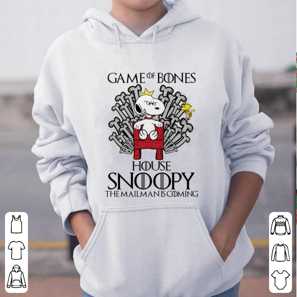 Official The Mailman Is Coming Game Of Bones House Snoopy shirt