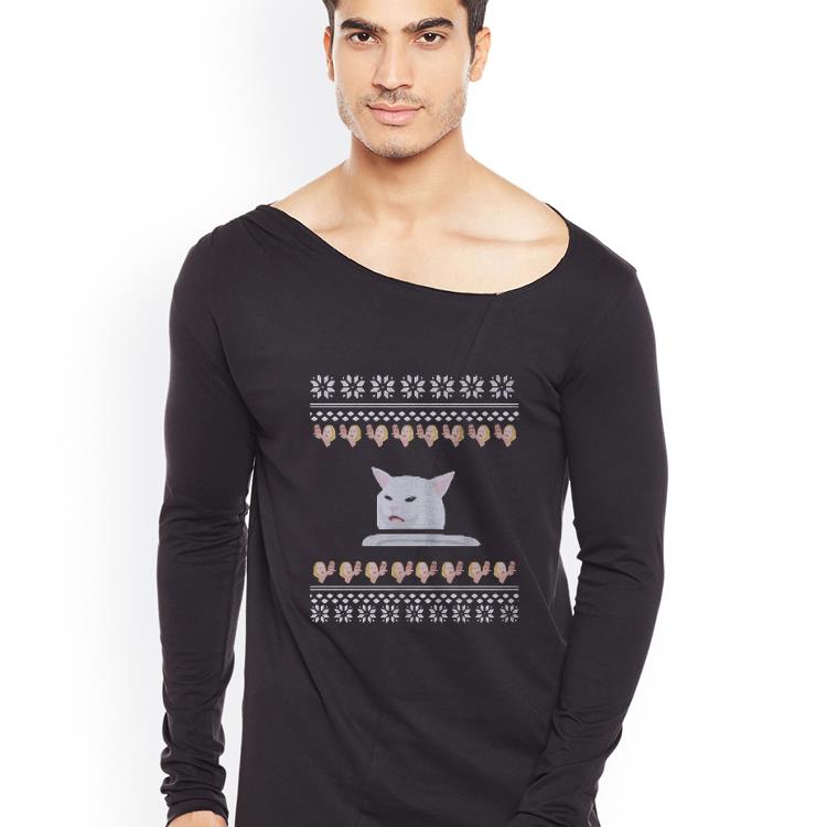 Official Woman Yelling Cat Meme Ugly Christmas shirt
