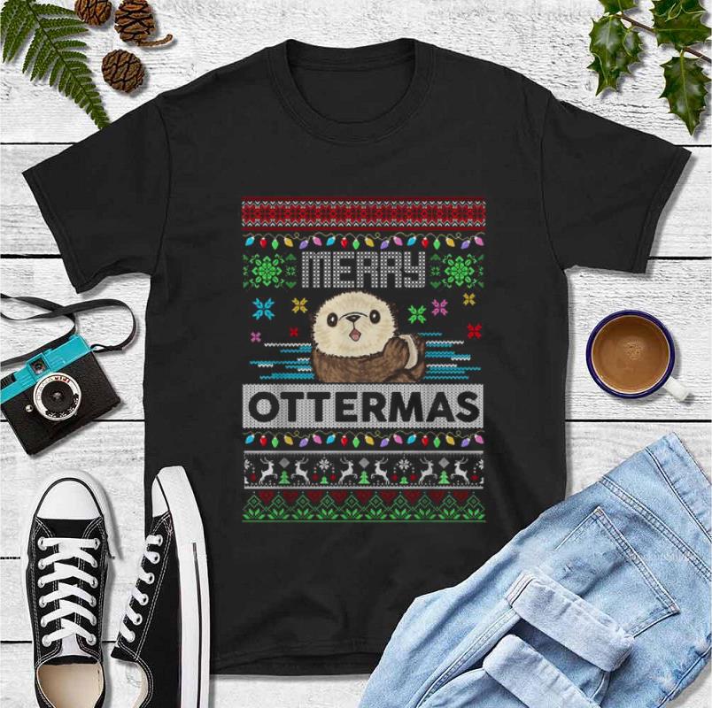 Original Merry ottermas ugly Christmas shirt