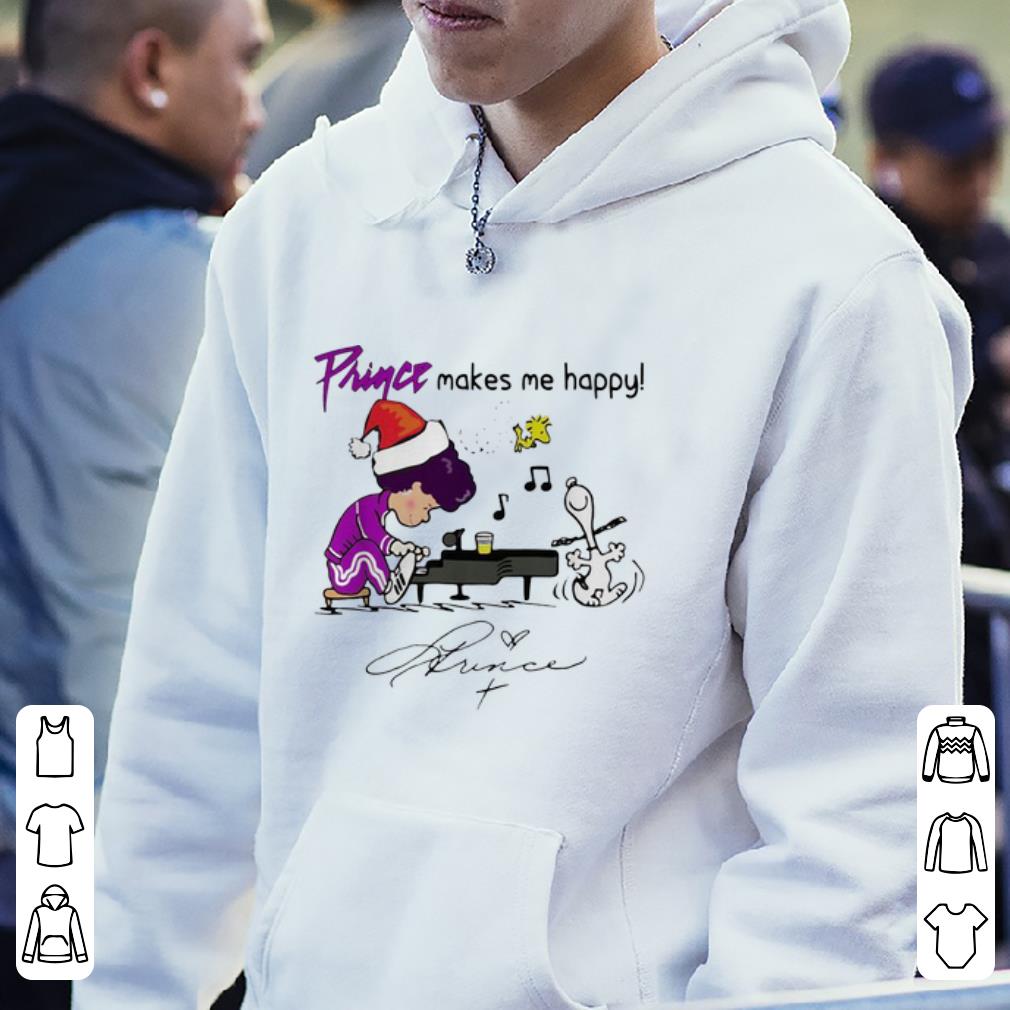 Original Snoopy And Woodstock Prince Make Me Happy Signature shirt