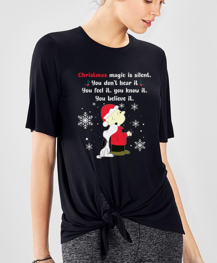 Original Snoopy and charlie Christmas Magic Is Silent You Don't Hear it shirt