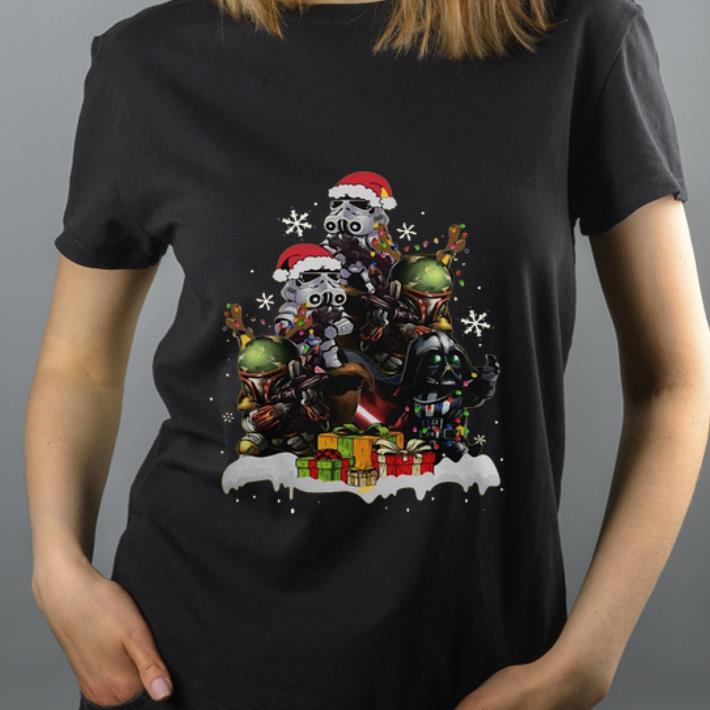 Original Star Wars Boba Fett Darth Vader Stormtrooper Boba Christmas Tree shirt