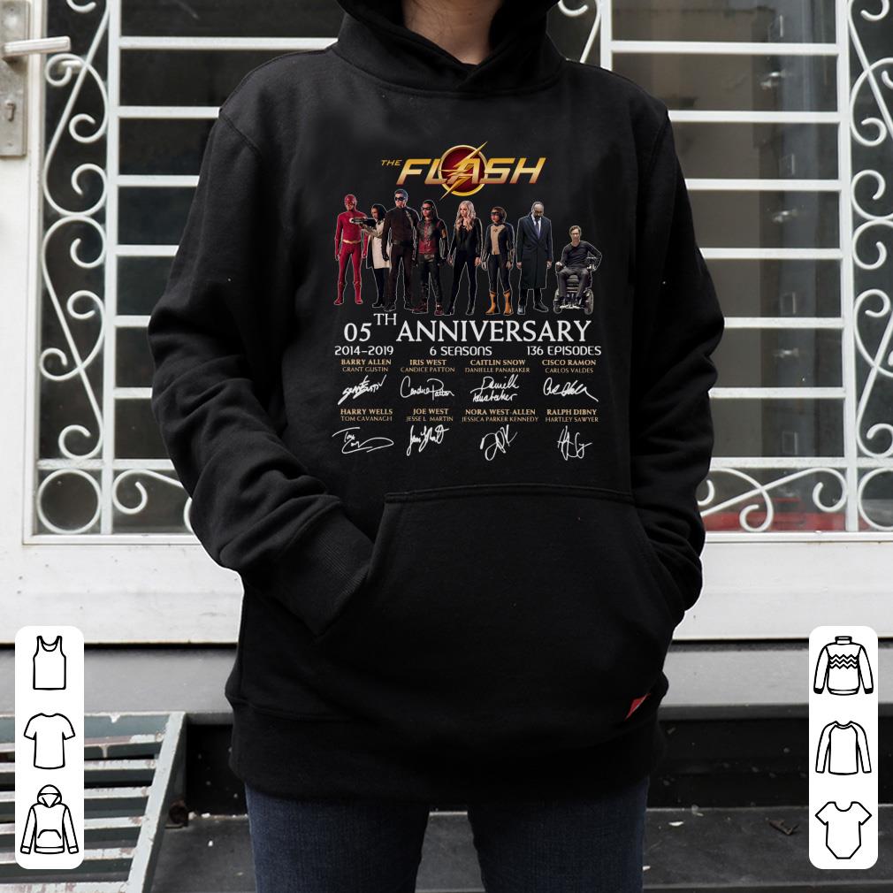 Original The Flash 05th Anniversary 2014 2019 Signatures shirt