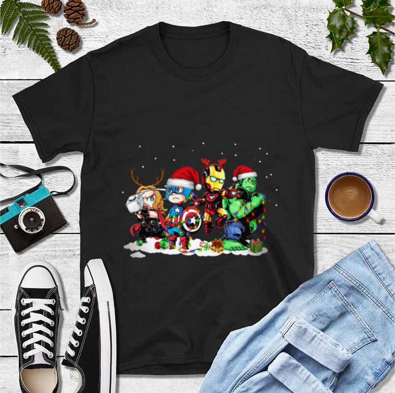 Original Thor Captain America Iron Man Hulk Chibi merry christmas shirt