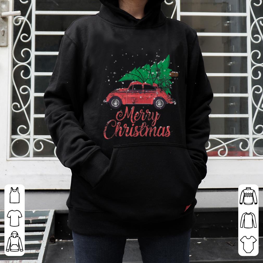 Original Vintage Slug Bug Christmas - Xmas Tree on Car shirt