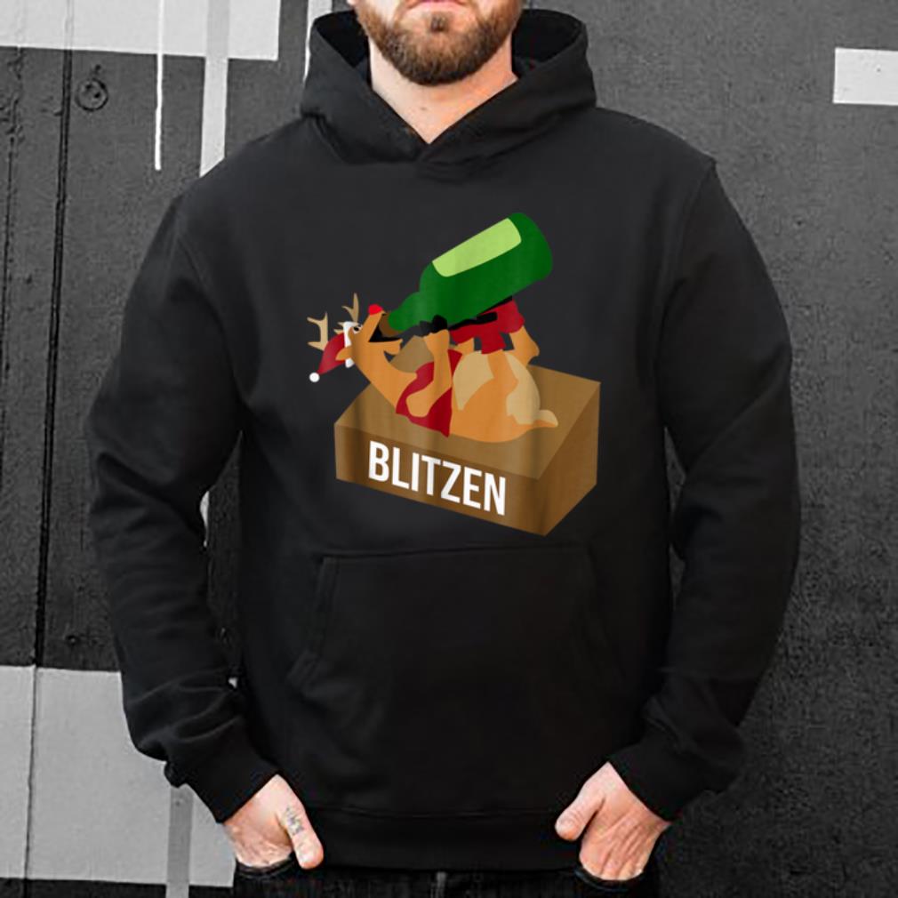 Premium Blitzen Drunk Christmas Funny Reindeer Drinking sweater