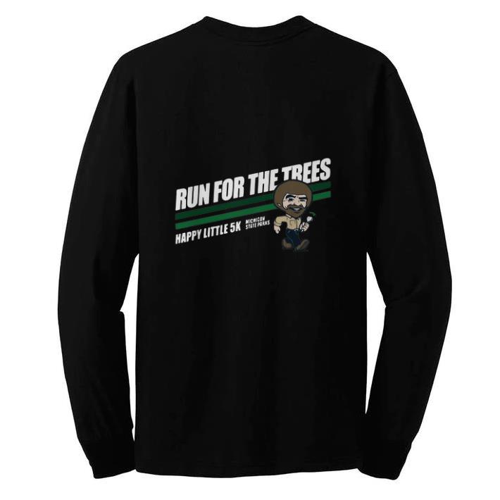 Premium Bob Ross run for the trees happy little 5k Michigan State Parks shirt