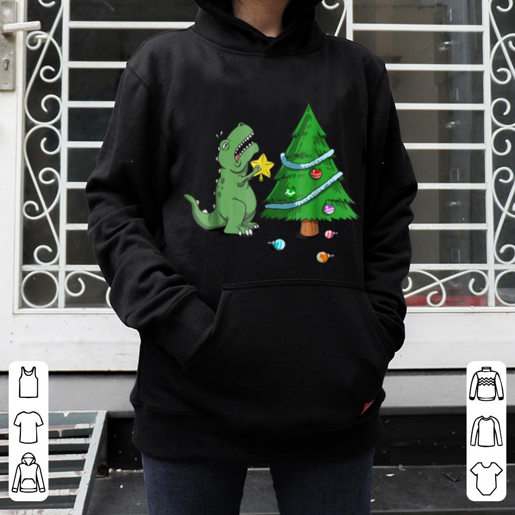 Premium Funny Struggle Is Real Dinosaur Christmas Tree Star shirt