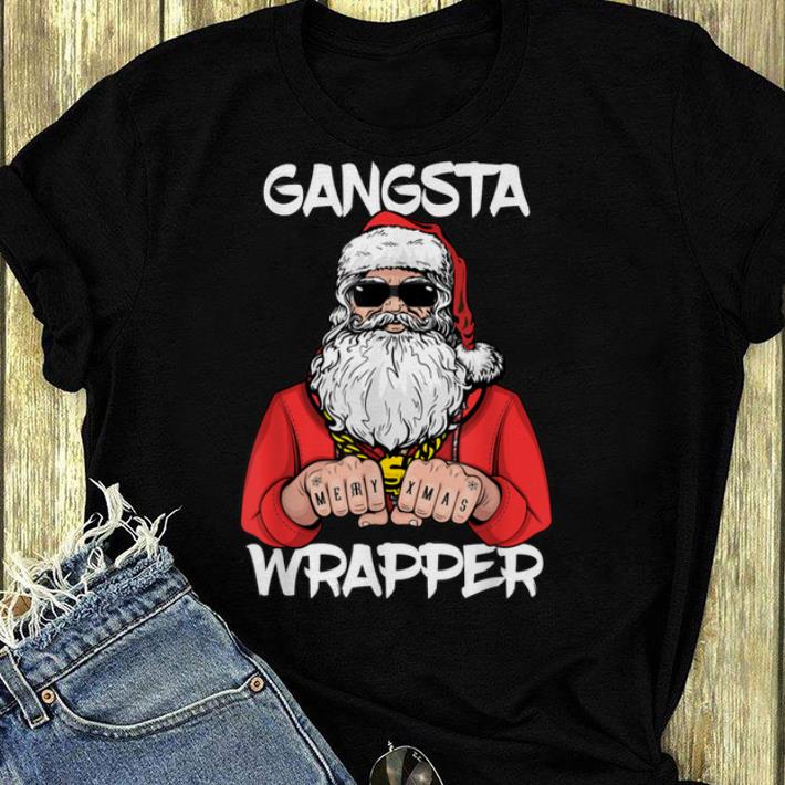 Premium Gangsta Wrapper Funny Santa Christmas shirt