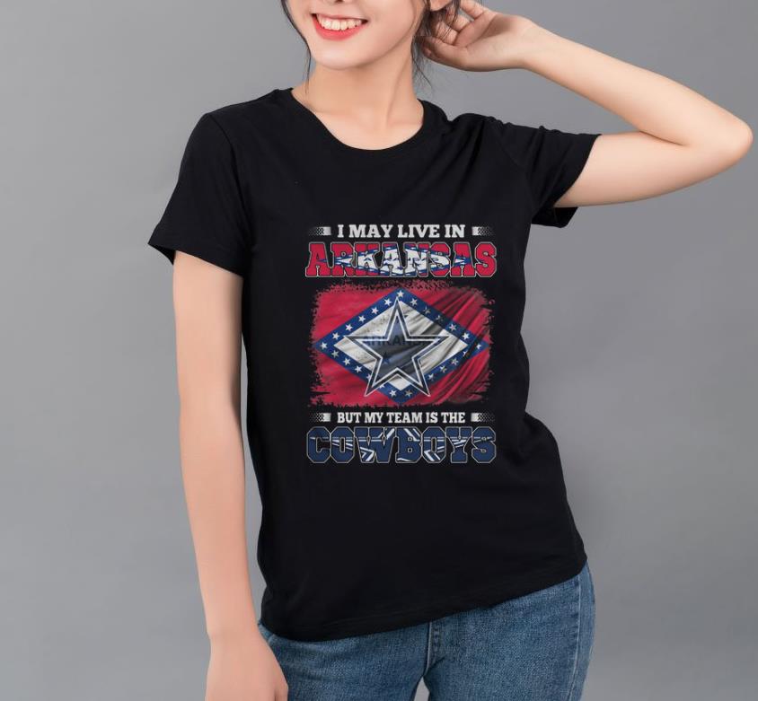 Premium I may live in Arkansas but my team is the Dallas Cowboys flag shirt