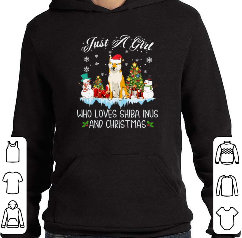 Premium Just A Girl Who Loves Shiba Inu And Christmas shirt