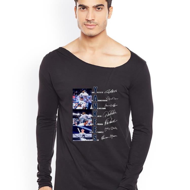 Premium New York Yankees Andy Pettitte Mariano Rivera Bernie Williams signatures shirt