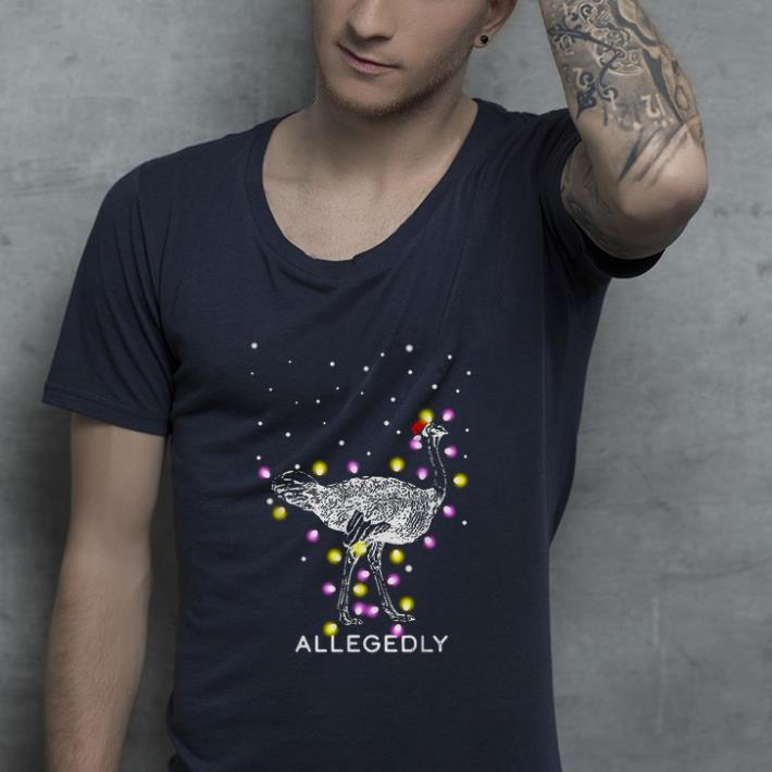 Premium Ostrich Santa Allegedly Christmas light shirt