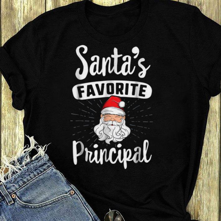 Premium Santa's Favorite Principal Christmas School Gift shirt
