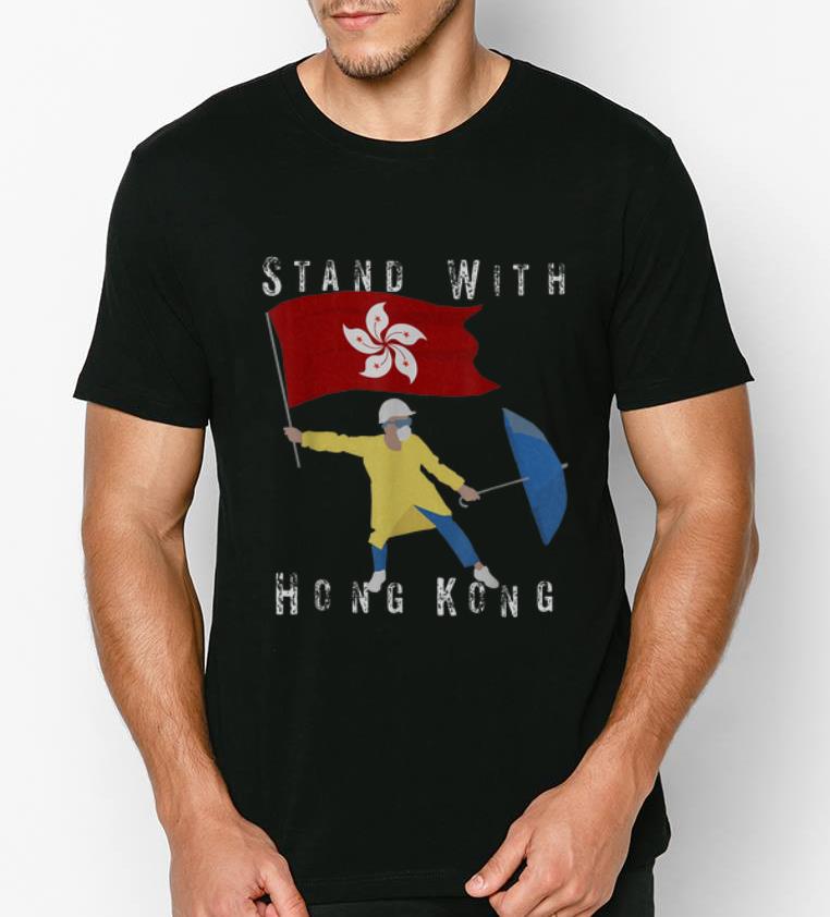 Premium Stand With Hong Kong Protester Holding Flag And Umbrella shirt