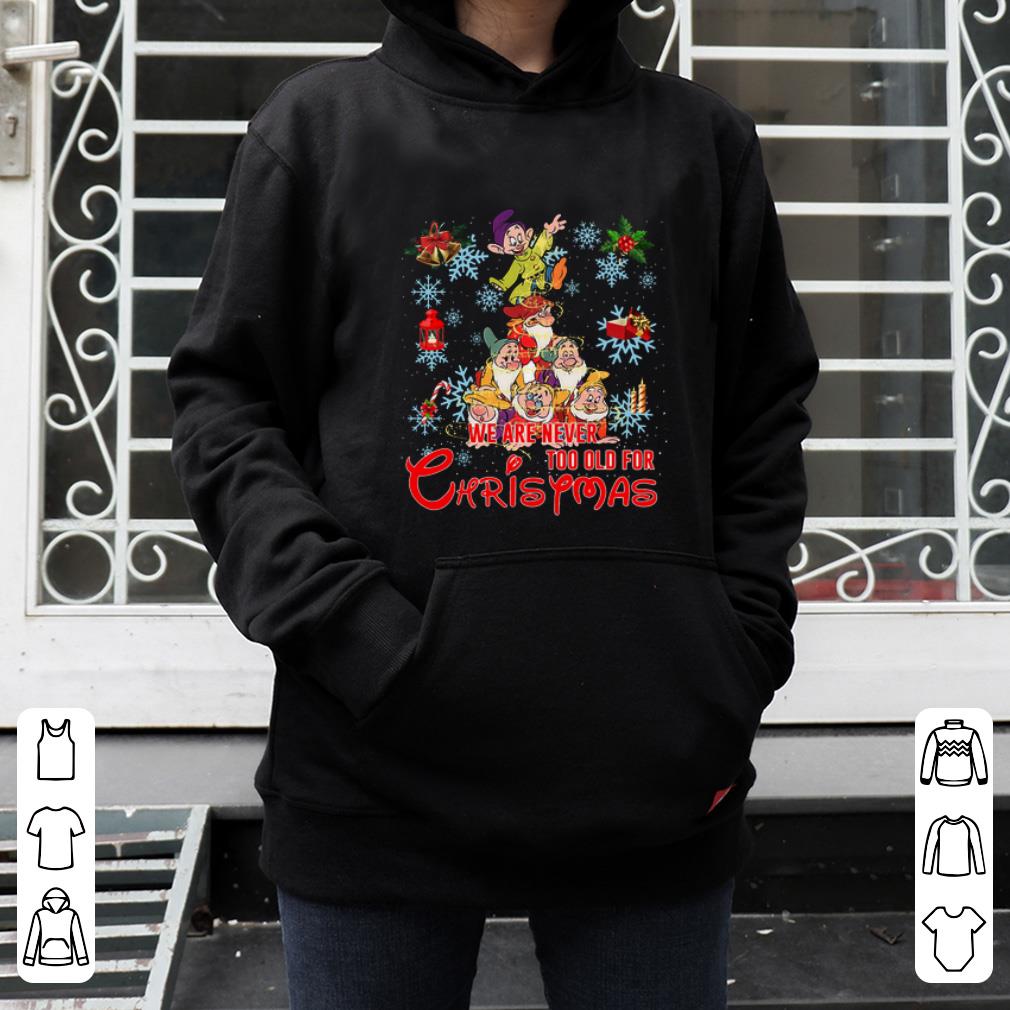 Premium We are never too old for Christmas Grumpy characters shirt