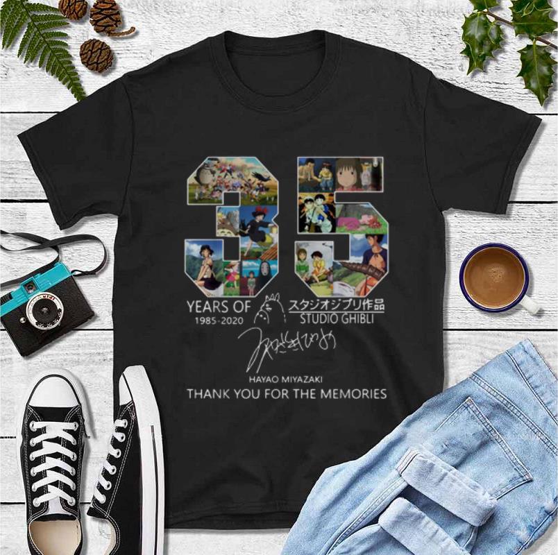 Pretty 35 Years Of Studio Ghibli 1985-2020 Thank You For The Memories Signature shirt