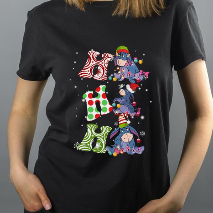 Pretty Ho Ho Ho Santa Eeyore Christmas shirt