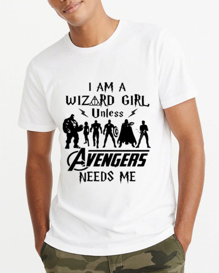 Pretty I Am A Wizard Girl Unless Avengers Need Me Harry Potter shirt