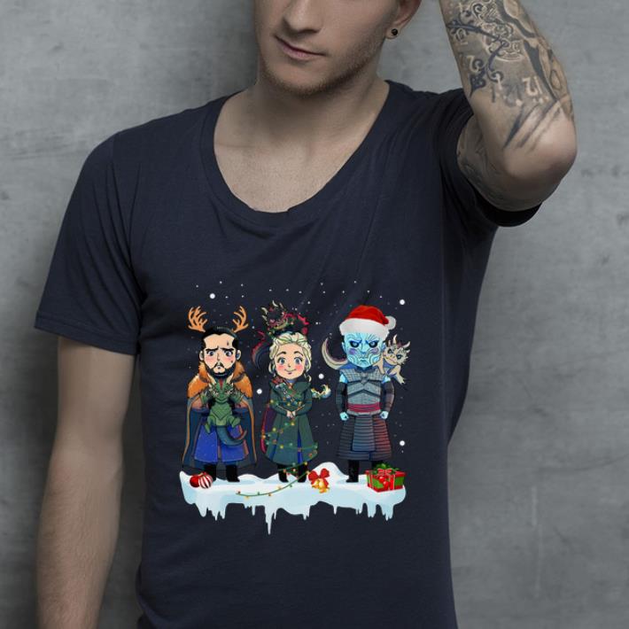 Pretty Jon Snow Daenerys Targaryen Night King chibi christmas shirt