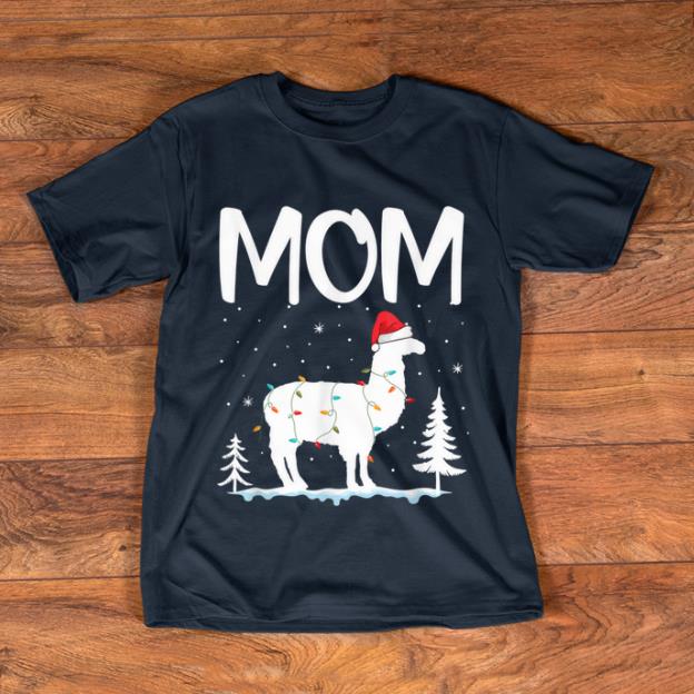 Pretty Mom Llama Christmas Funny Matching Family Pajama Gift Shirt Limited Tee