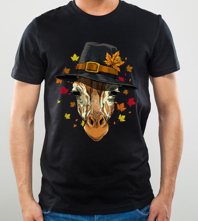 Pretty Thanksgiving Giraffe Pilgrim Costume Men Women shirt