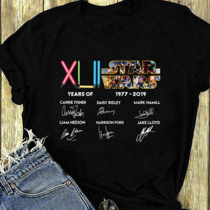 Pretty XLII Years Of Star Wars 1977 2019 Signatures shirt