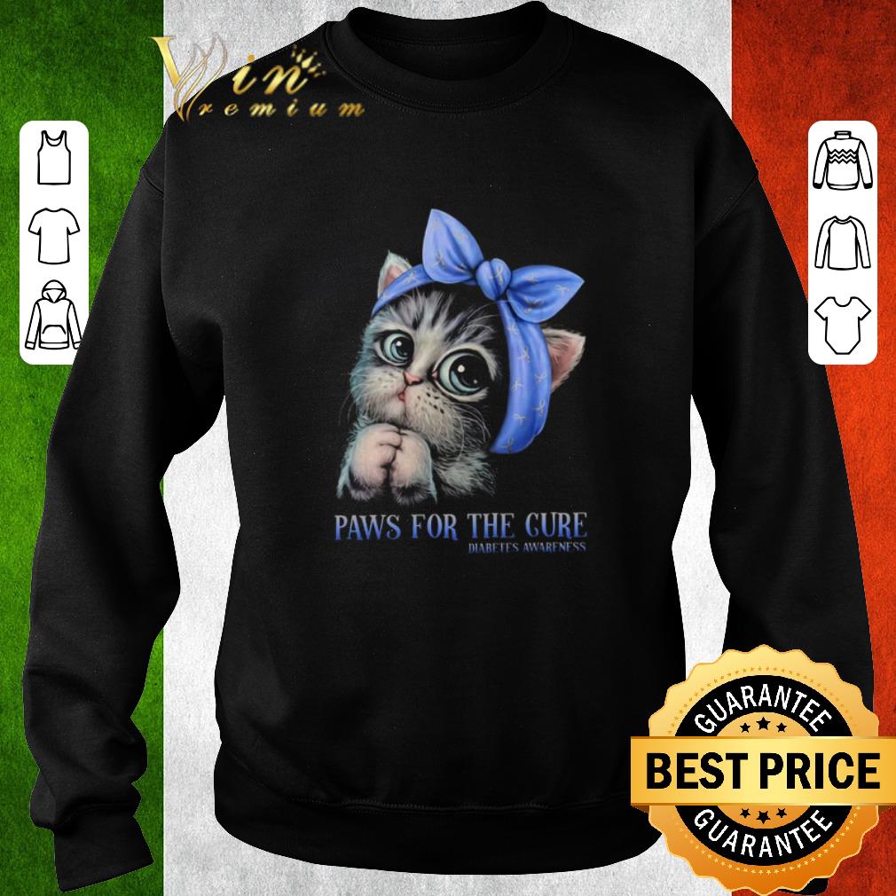 Top Cat paws for the cure Diabetes Awareness shirt 6 Top Cat paws for the cure Diabetes Awareness shirt